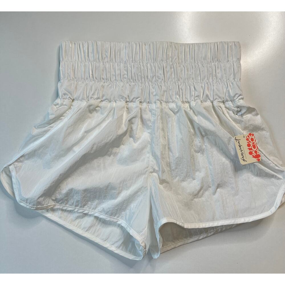 FP Movement NWT Women's The Way Home Shorts White Pull-on Active Work Out Size M